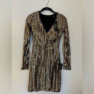 Lulus gold sequin dress!